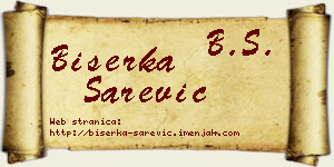Biserka Sarević vizit kartica